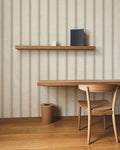 Moulding Line Wallpaper in Cool Taupe
