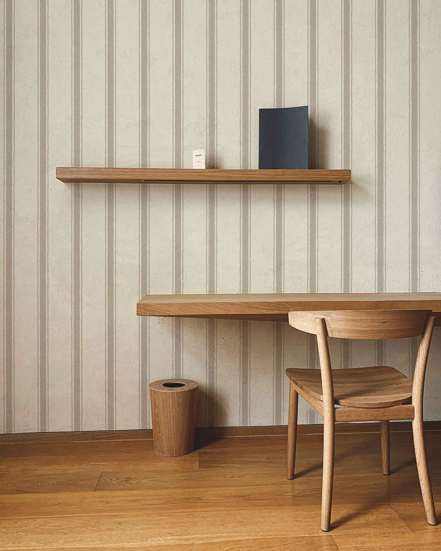 Moulding Line Wallpaper in Cool Taupe