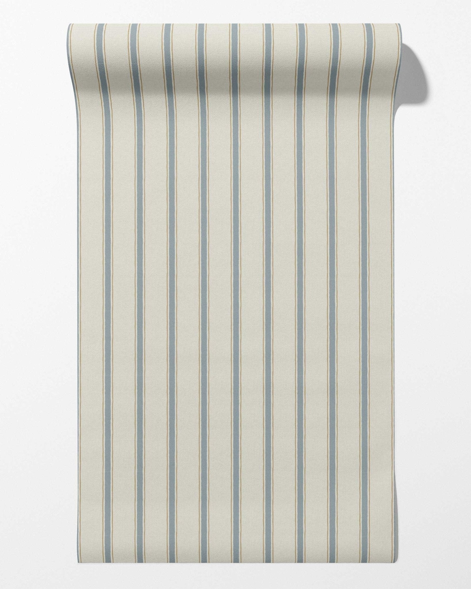 Moulding Line Wallpaper in Dusty Blue
