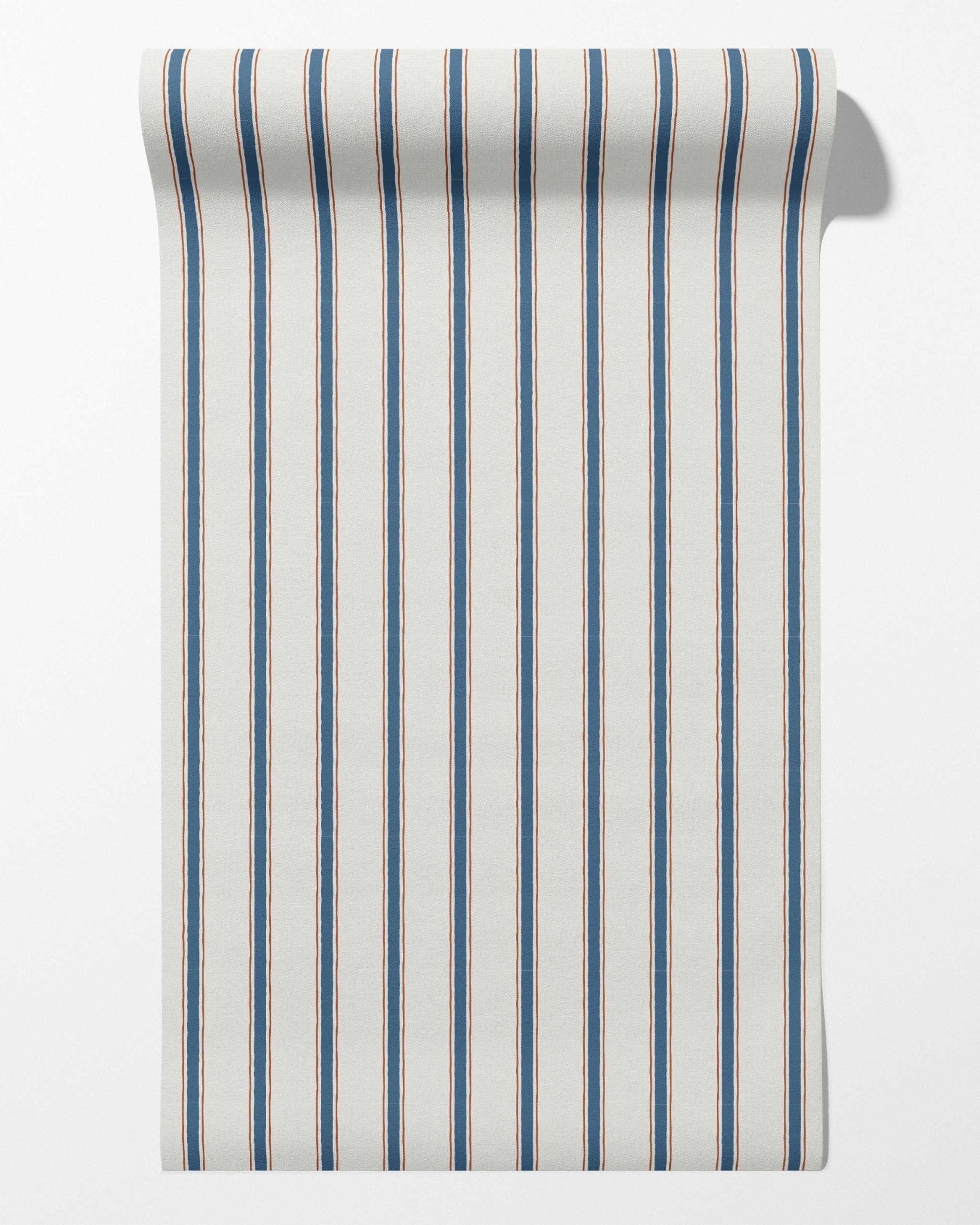 Moulding Line Wallpaper in French Indigo Clay
