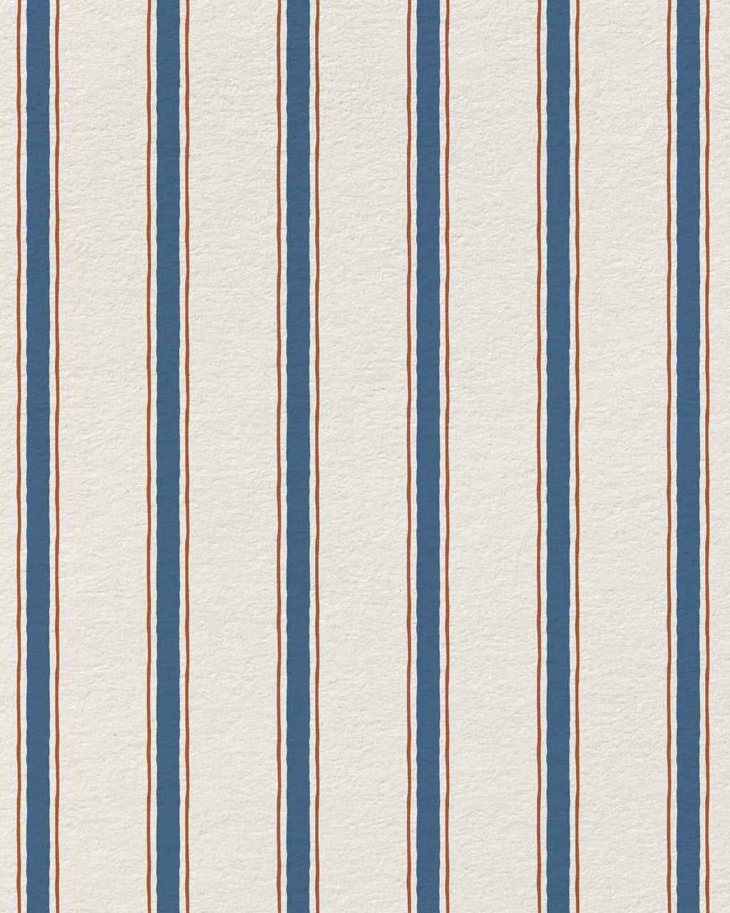 Moulding Line Wallpaper in French Indigo Clay