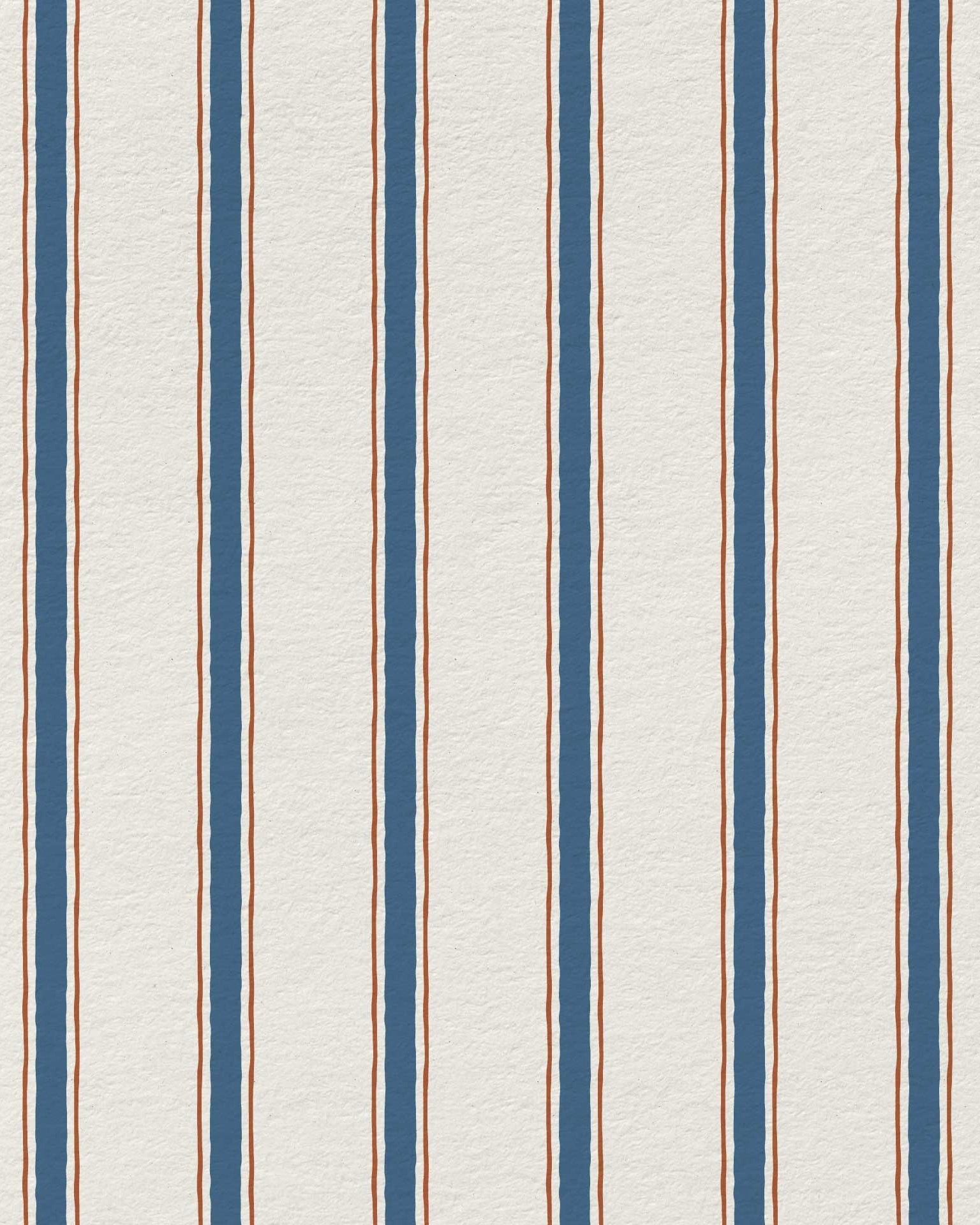 Moulding Line Wallpaper in French Indigo Clay