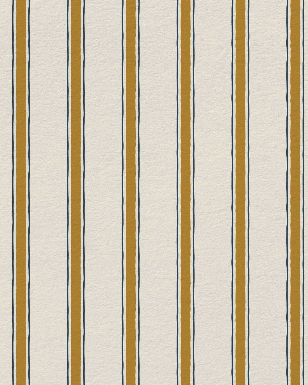 Moulding Line Wallpaper in Ochre Gold