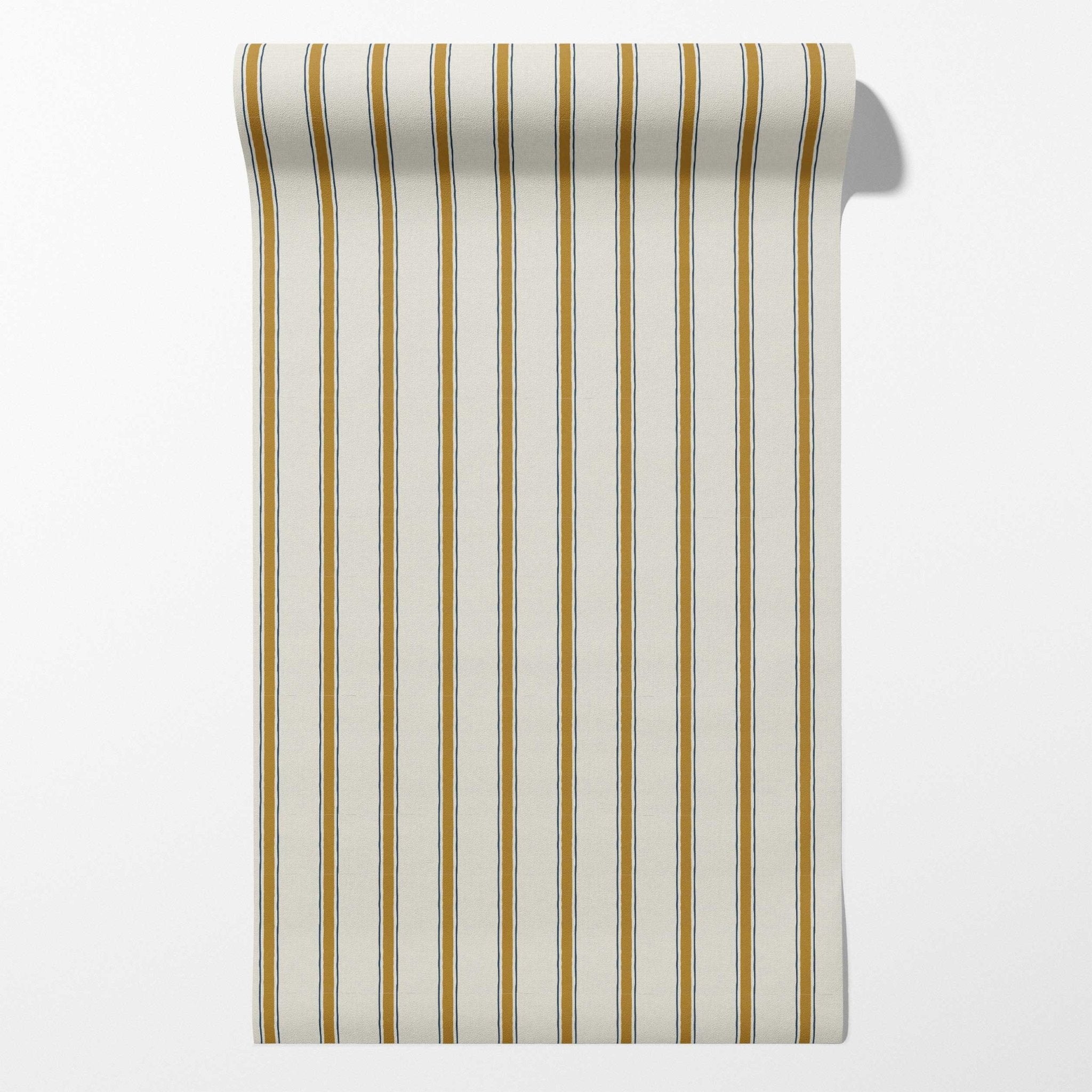Moulding Line Wallpaper in Ochre Gold