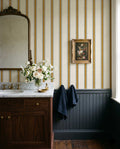 Moulding Line Wallpaper in Ochre Gold