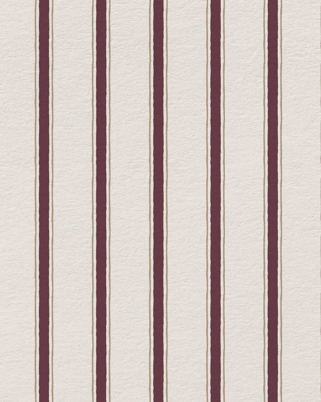Moulding Line Wallpaper in Plum Red