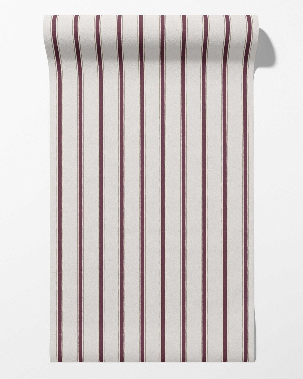 Moulding Line Wallpaper in Plum Red