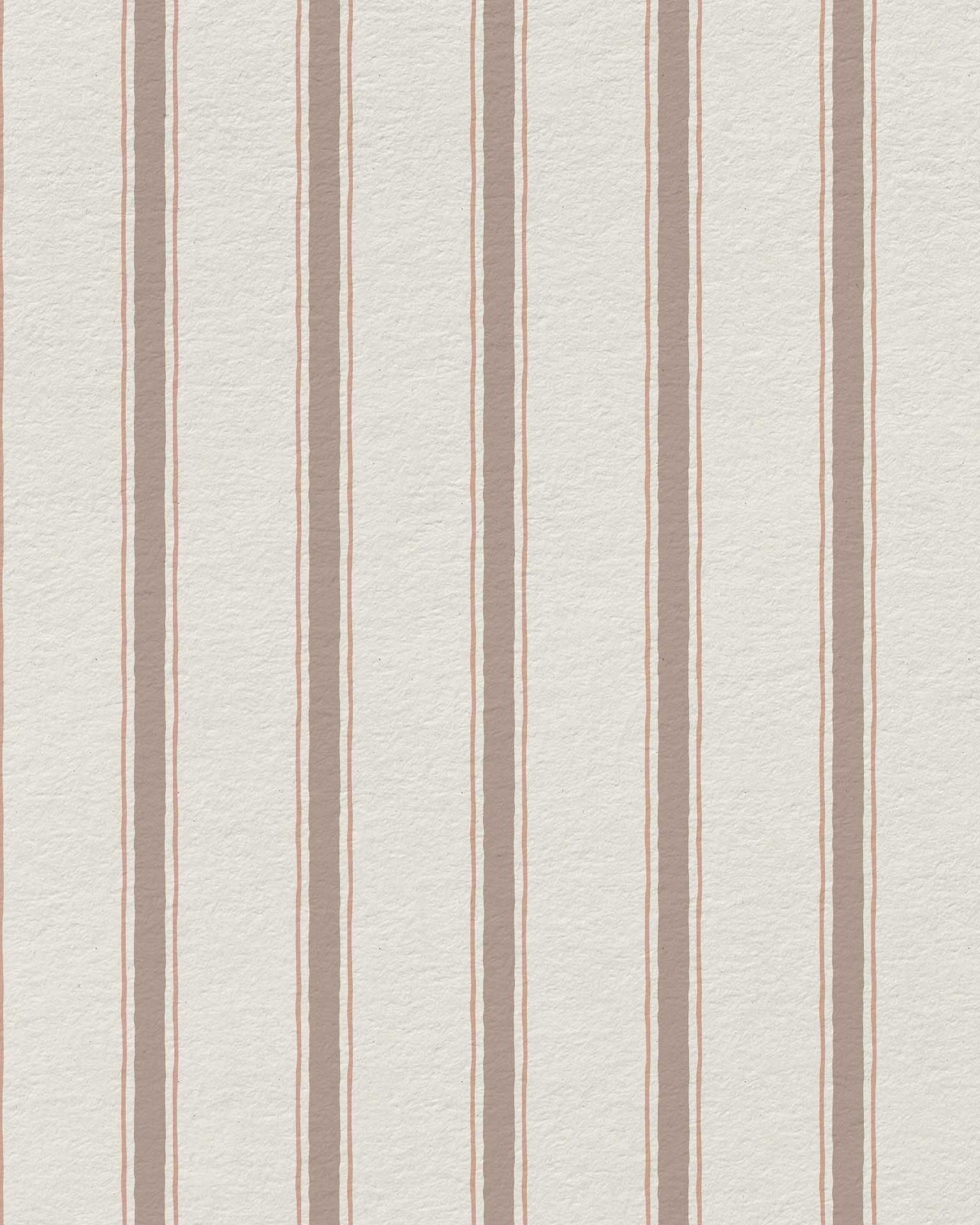 Moulding Line Wallpaper in Vintage Rose