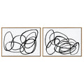 Sylvie Ring of Light and Ring of Light 2 Framed Canvas Art Set by Nikki Chu