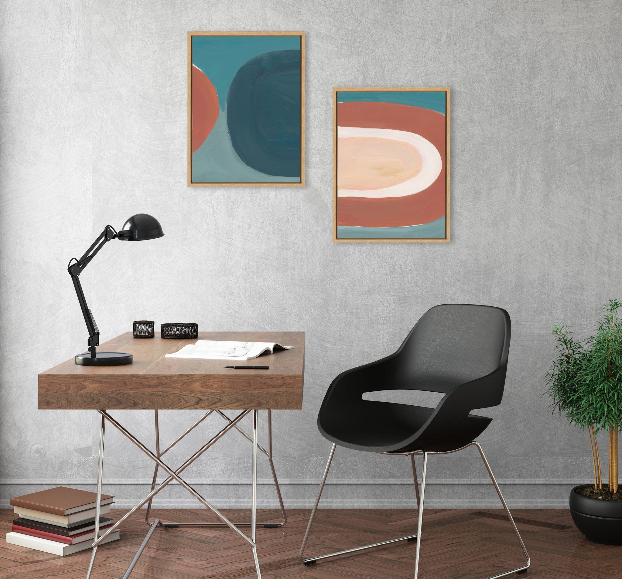 Sylvie Teotitlan Valley Study 1 A and B Framed Canvas Art Set by Kate Aurelia Holloway