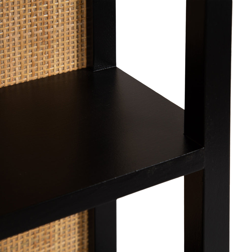Ori Rattan/Wood Wall Shelf
