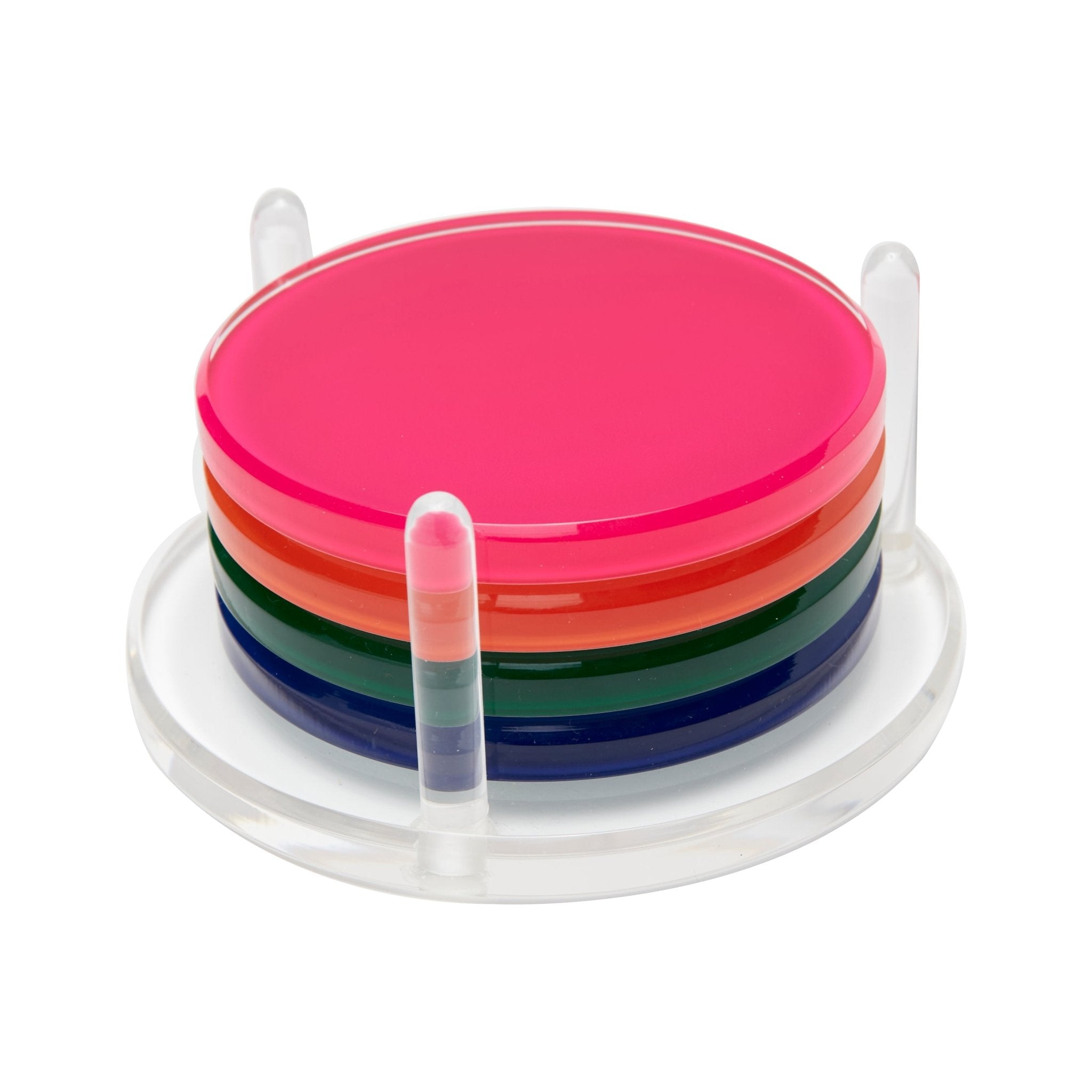 Multi-Color Acrylic Drink Coasters