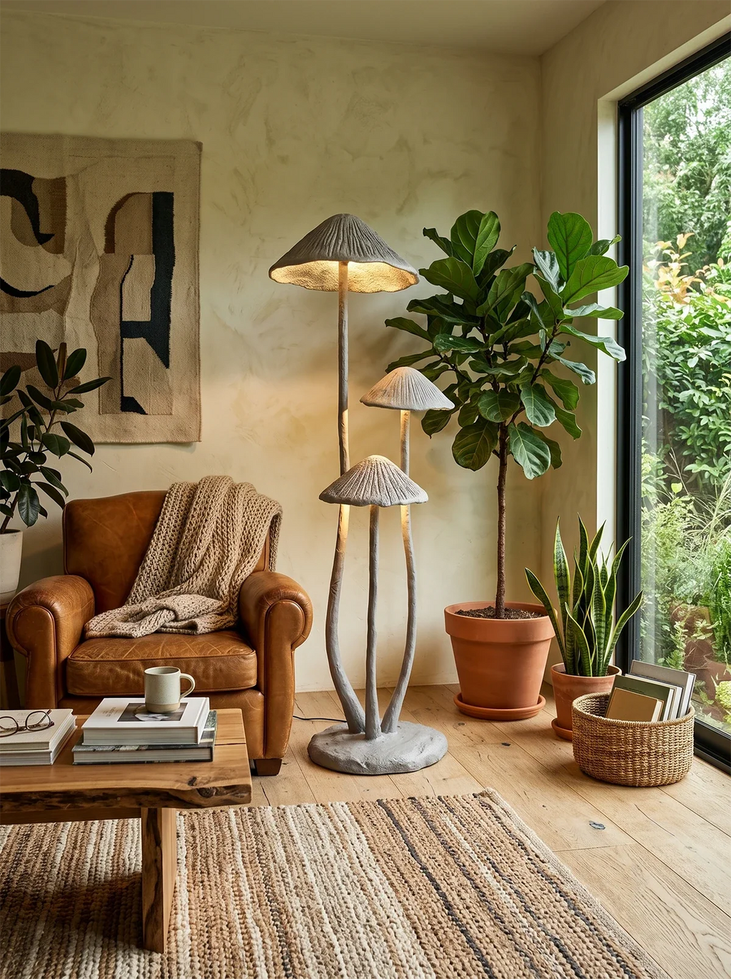 Mushroom Sculpture Floor Lamp