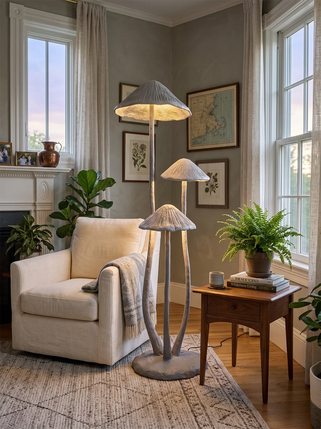 Mushroom Sculpture Floor Lamp
