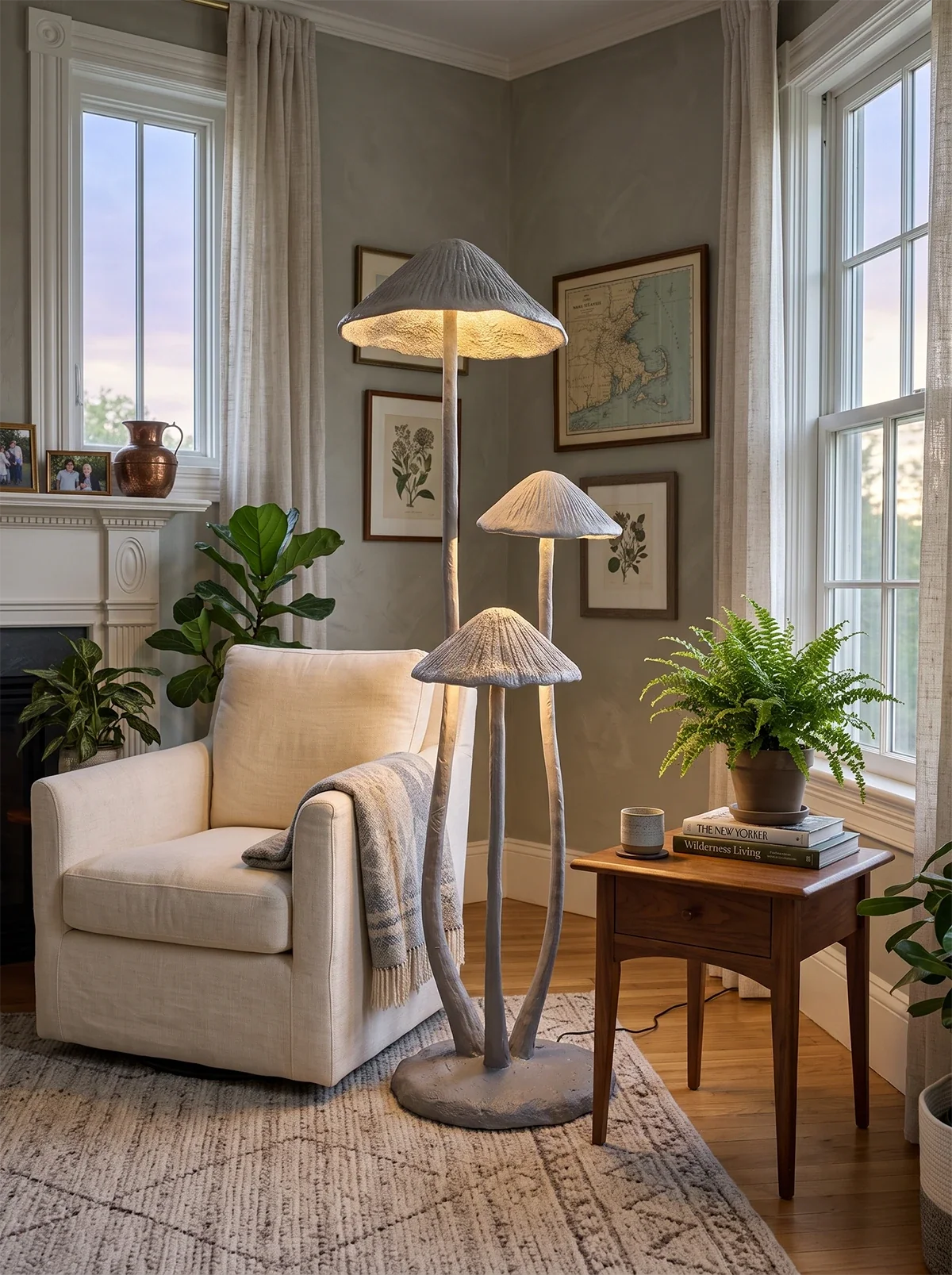 Mushroom Sculpture Floor Lamp