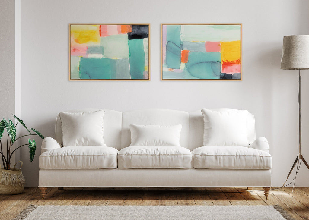 Sylvie United Colors I and II Framed Canvas Art Set by Amy Lighthall