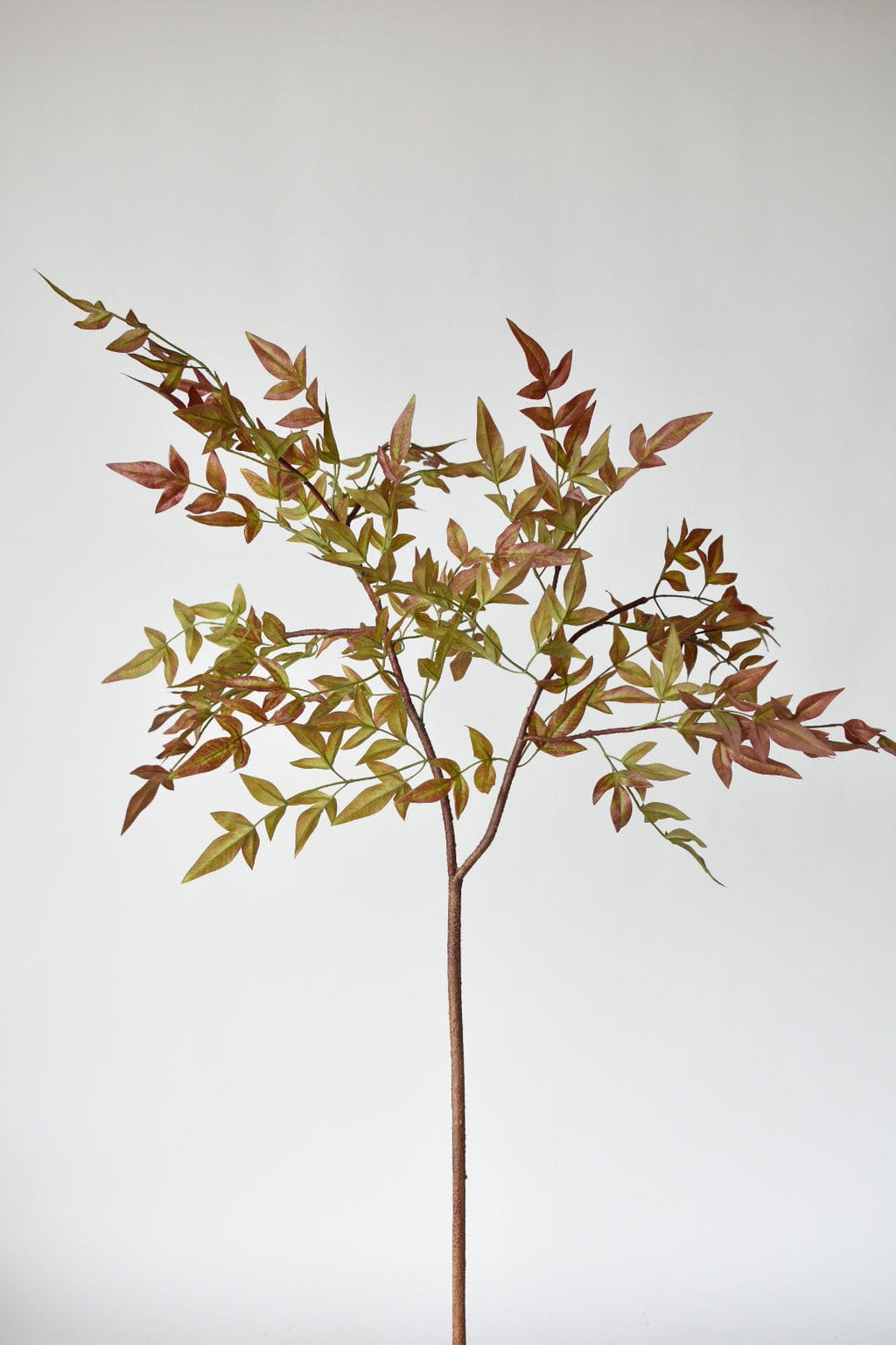40" Faux Nandina Fall Foliage - Green/Burgundy
