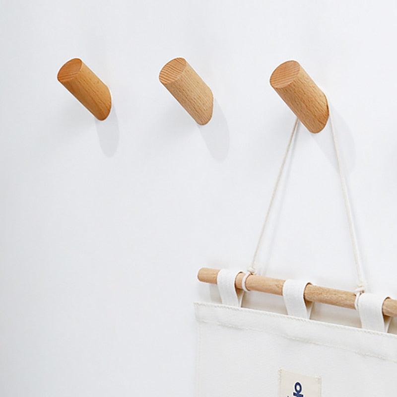 Sculptural Solid Wood Wall Hooks