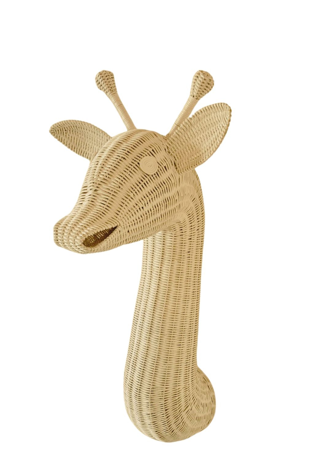 Natural & White Rattan Giraffe Wall Decor