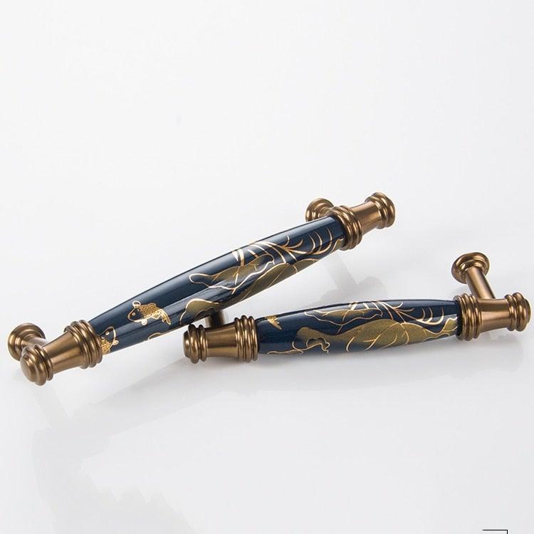Navy Ceramic Cabinet Pulls