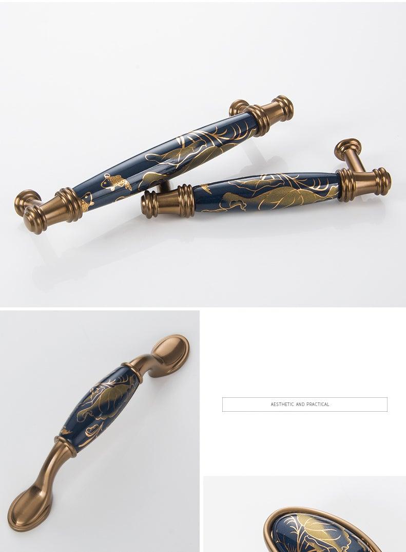 Navy Ceramic Cabinet Pulls