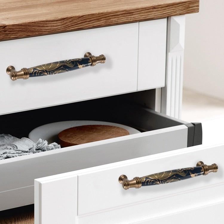 Navy Ceramic Cabinet Pulls