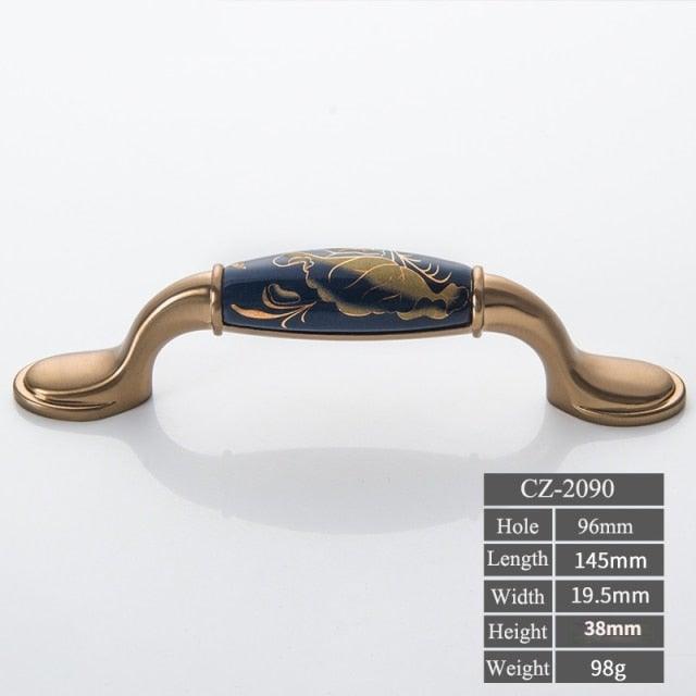 Navy Ceramic Door Handle
