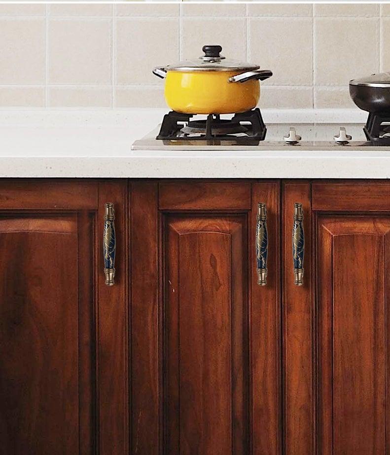 Navy Ceramic Cabinet Pulls