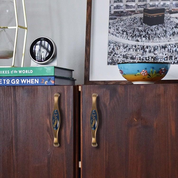 Navy Ceramic Cabinet Pulls