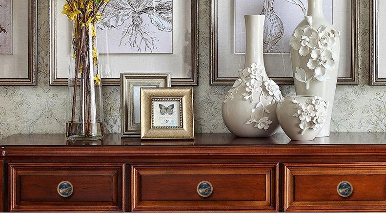 Navy Ceramic Cabinet Pulls