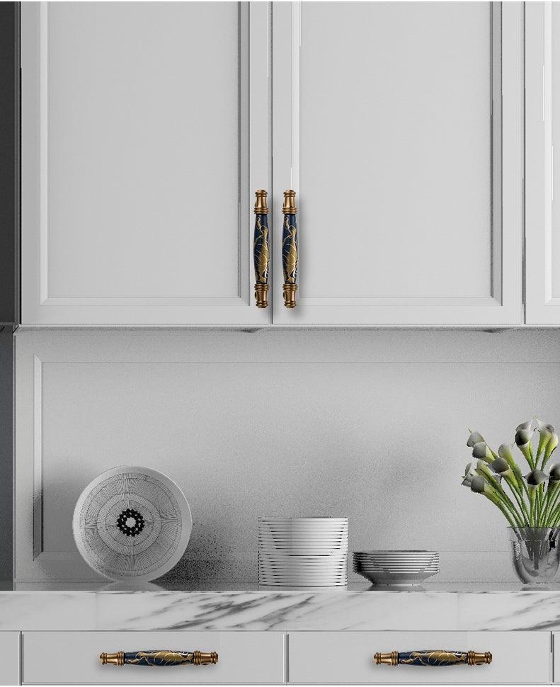 Navy Ceramic Cabinet Pulls