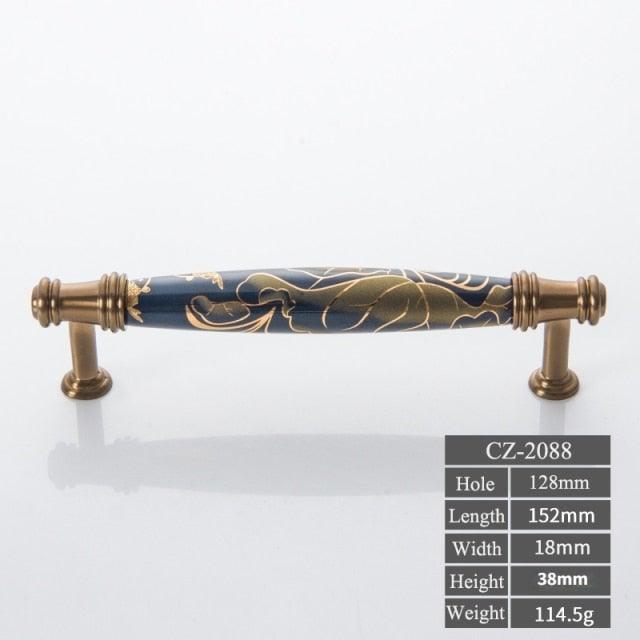 Navy Ceramic Door Handle