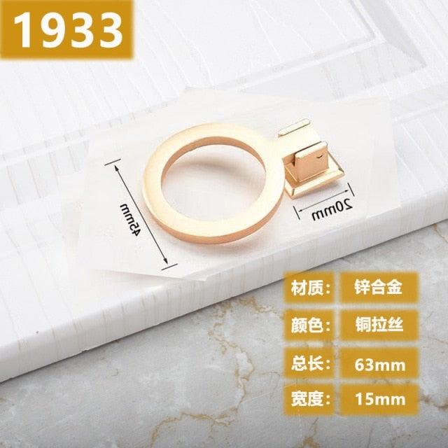 New Chinese Golden Cupboard Door Drawer Concealed Buckle Handle Wardrobe Zinc Alloy Hardware Handle Kitchen Cupboard Hardware Modern Style Furniture Door Pulls