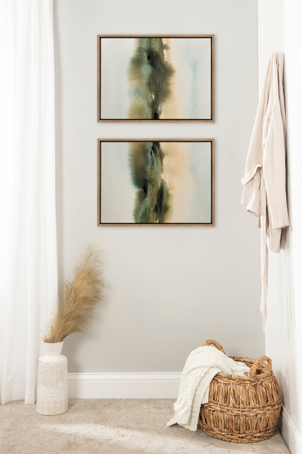 Sylvie Tranquil Meadows I and II Framed Canvas Art Set by Amy Lighthall