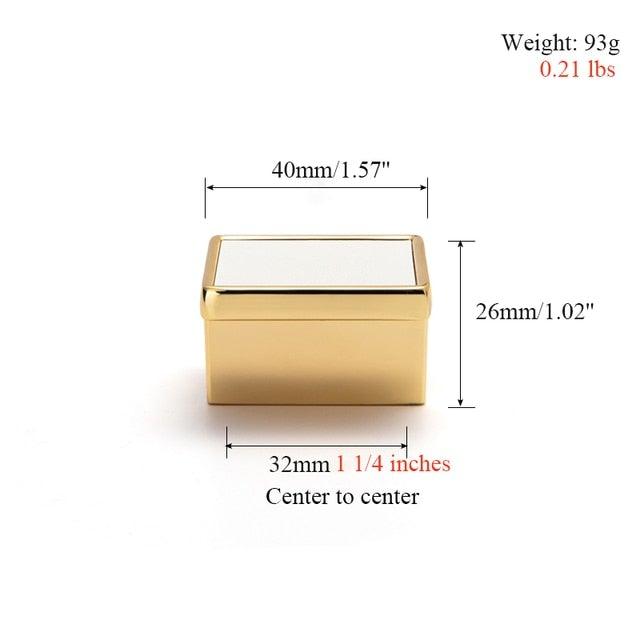 Brass & Leather Cabinet Pulls