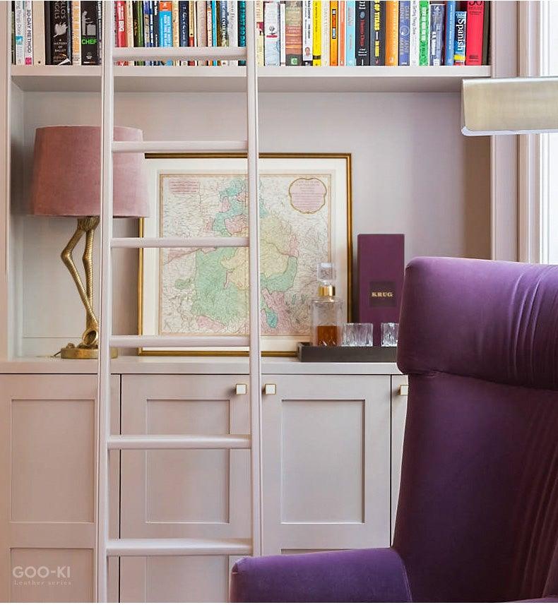Brass & Leather Cabinet Pulls