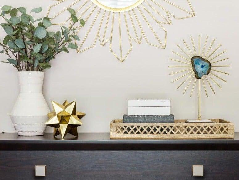 Brass & Leather Cabinet Pulls