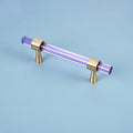 Brass, Crystal & Walnut Cabinet Pulls