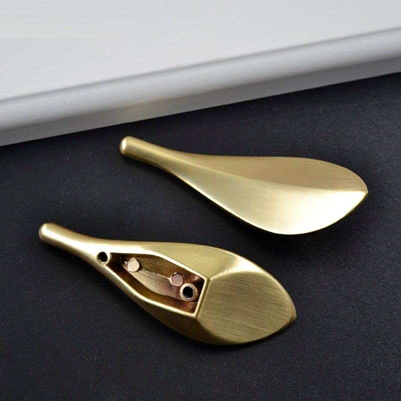 Sculptural Gold Leaf Cabinet Knob
