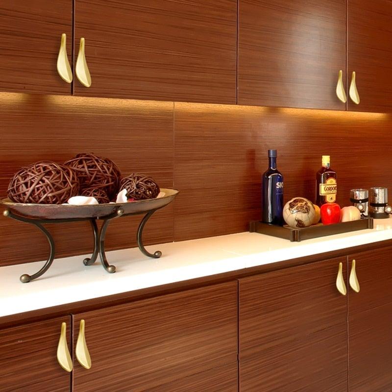 Sculptural Gold Leaf Cabinet Knob