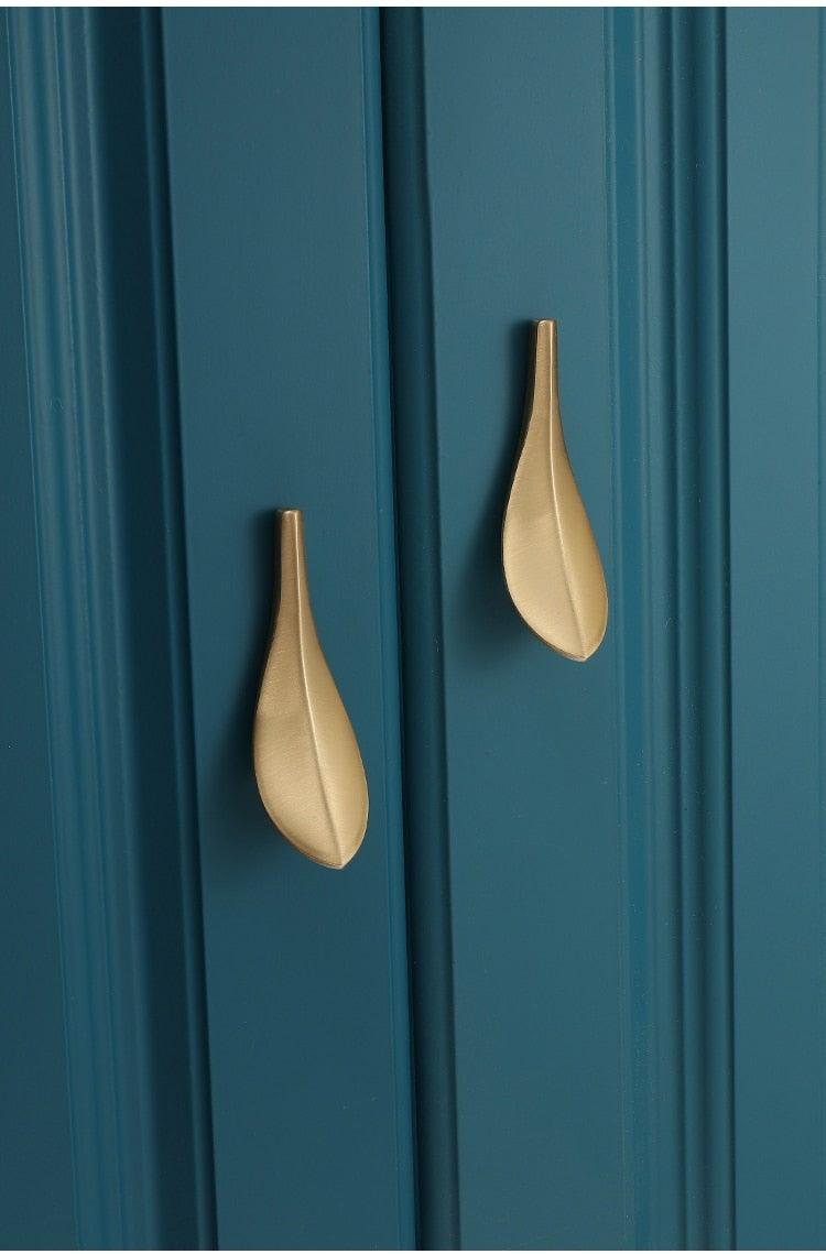 Sculptural Gold Leaf Cabinet Knob