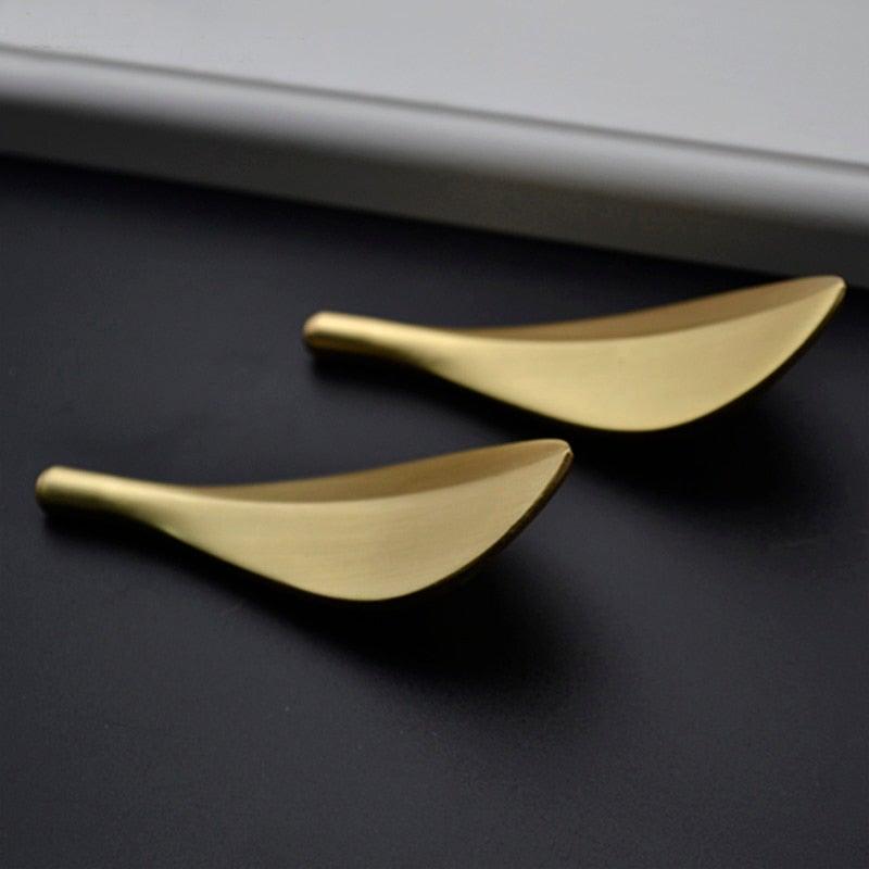 Sculptural Gold Leaf Cabinet Knob