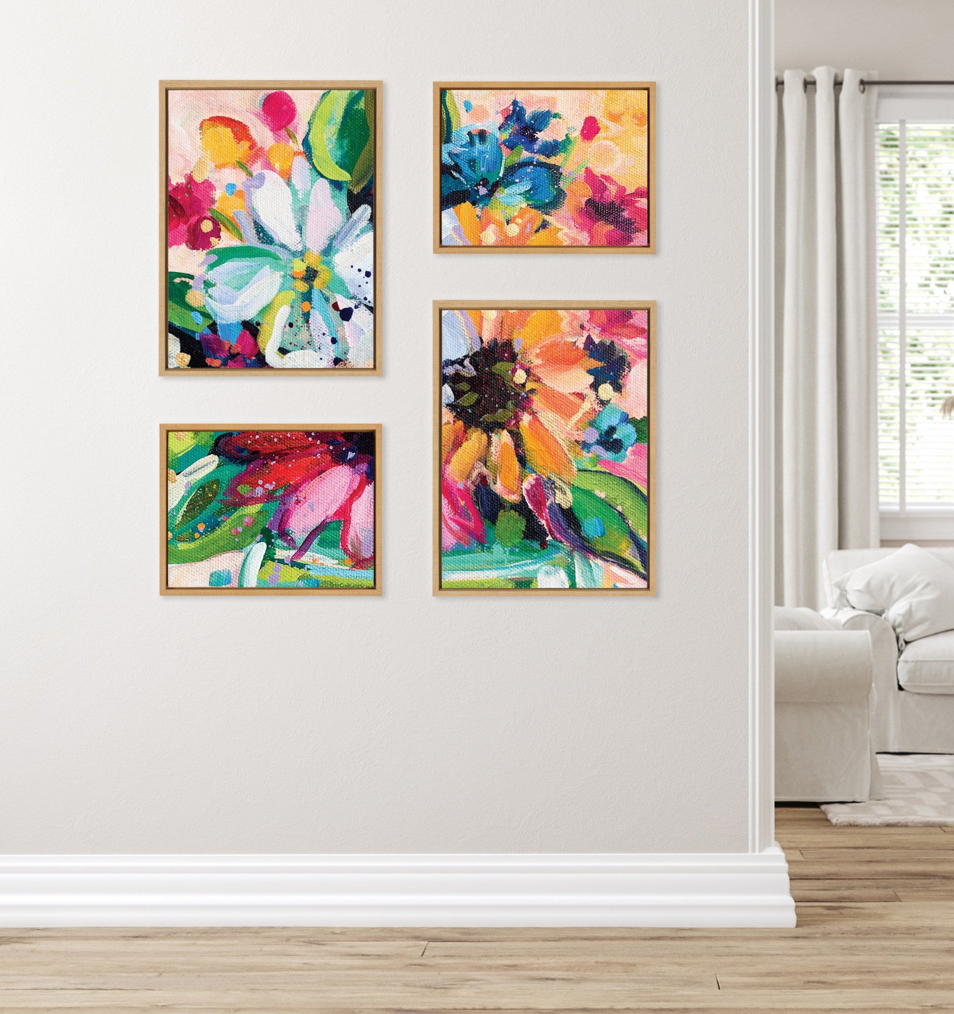 Sylvie Wild Growth Framed Canvas Art Set by Rachel Christopoulos