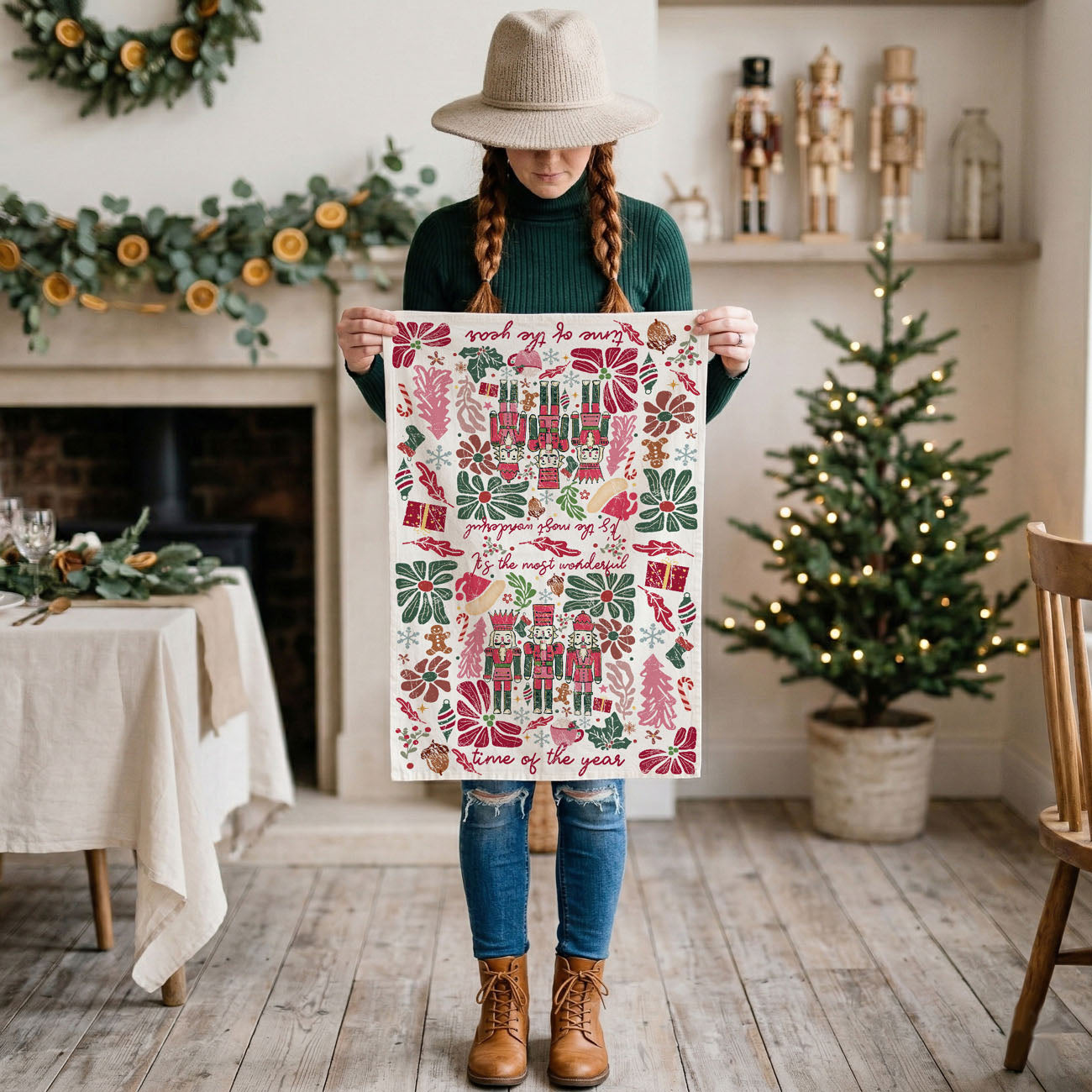 Boho Floral Nutcracker