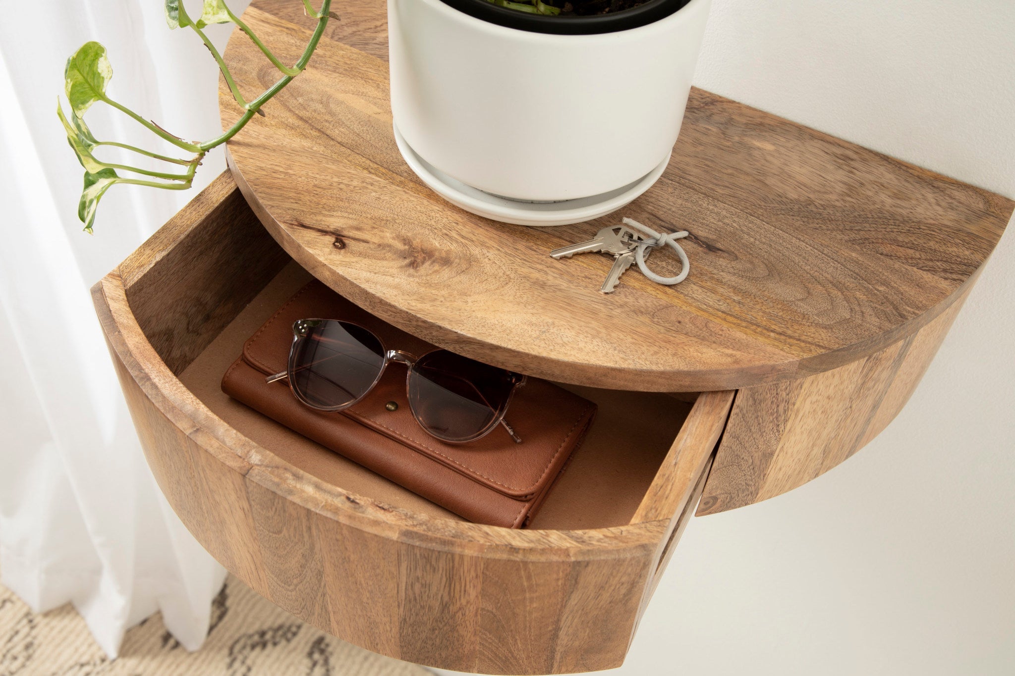 Reid Floating Wood Side Table
