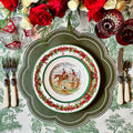 NURTURE GREEN SCALLOPED FAUX LEATHER PLACEMAT (Set Of 4)
