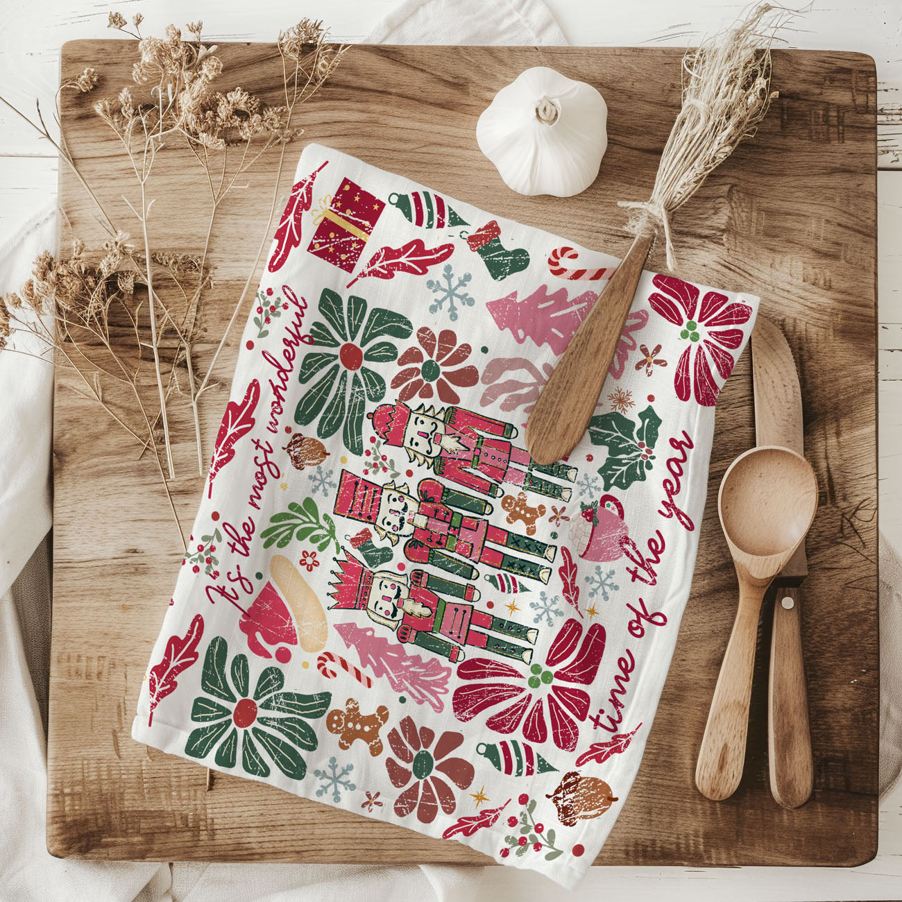 Boho Floral Nutcracker