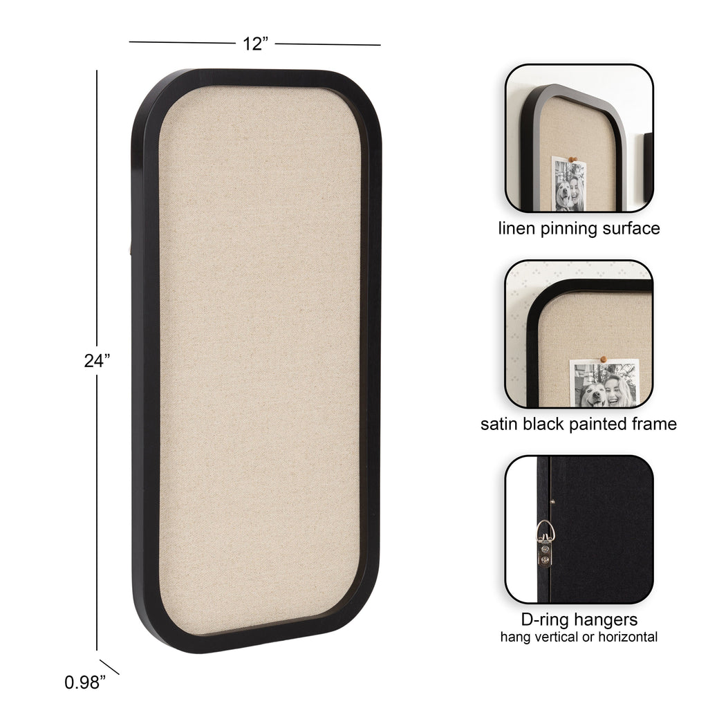 Hutton Wood Framed Fabric Pinboard