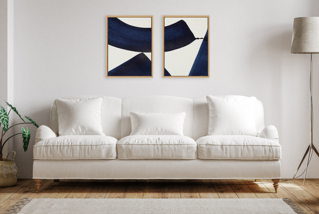 Sylvie Japandi 3 1 and 2 Framed Canvas Art Set by Rocket Jack