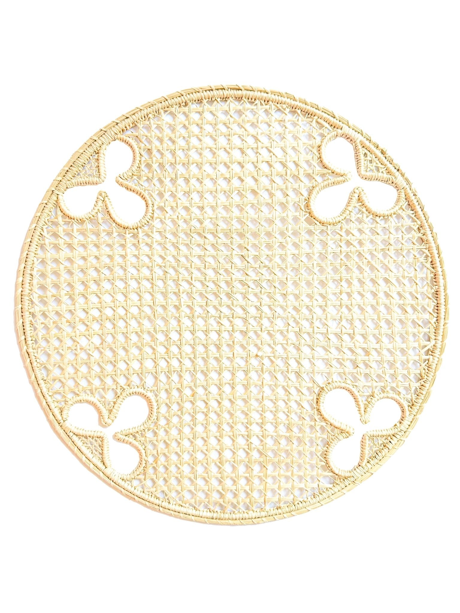 Handwoven Olive Motif Iraca Charger